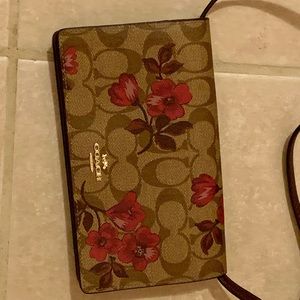 Coach Daisy Print Fold Over Clutch Crossbody